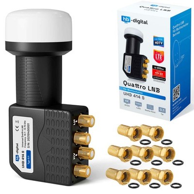 LNB Quattro für Multischalter DIGITAL TV Quatro LMB LNC LBN FULL HDTV SAT Sky 4K