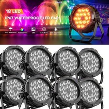 UKING 18X15W Waterproof RGBWA UV LED Par Up Light DMX Stage DJ Par Light Beam