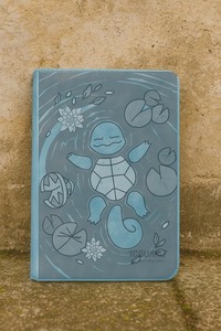 squirtle pokemon card binder Pokmon Binder, 4 Grids, PU Leather, Zipper Closure Pokmon TCG Squirtle Zipper Binder