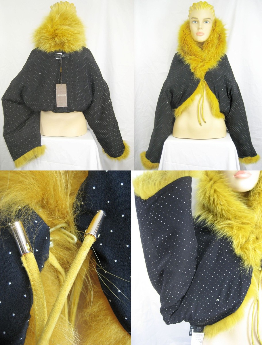 SALE! - $16,000 RUNWAY GUCCI 6 42 Yellow Polar Fox Fur
