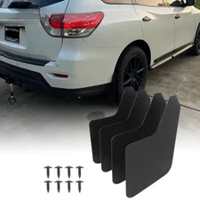 Truck Mud Flaps Splash Guards Flexible Fender Flares Black for Nissan Pathfinder
