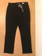 New Lee Straight Leg Regular Fit Ladies Jeans Mid Rise Black Size 6 Petites