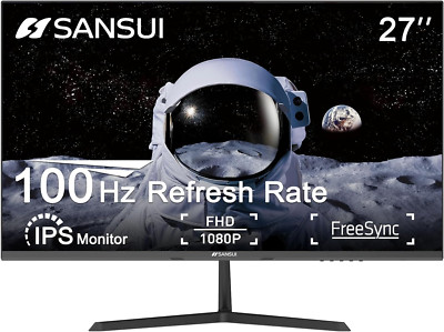 27'' Full HD 100Hz IPS Monitor, Eye Care, VESA Mountable, HDMI Cable Included