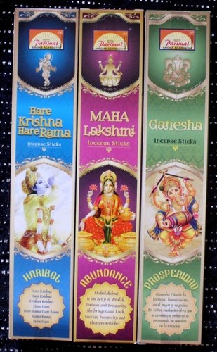 2x 3x Box 1 Scent or Mix PARIMAL Ganesh Good Luck Fortune Ritual Incense Sticks - Picture 2 of 5