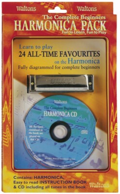 The Complete Beginners Harmonica Pack Harmonica Book CD NEW 000634108