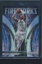 Donovan Mitchell 2021-22 Panini Prizm #10 Fireworks Prizms Hyper Utah Jazz