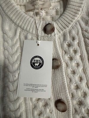 LA MAILLE SEZANE GILET ROXANE ECRU SWEATER VEST XS NWT | eBay