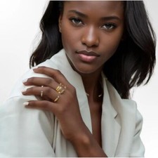 Smoky Quartz Swarovski Stackable Ring