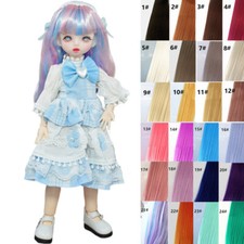 Dolls Wigs Wavy Long Hair with Bang for 1/3 1/6 1/8 BJD Doll Curly Hair Wig DIY