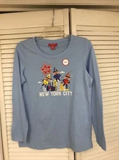 Family PJ's Small Long Sleeve Blue Pajama Top Macy's Thanksgiving Day Parade NWT