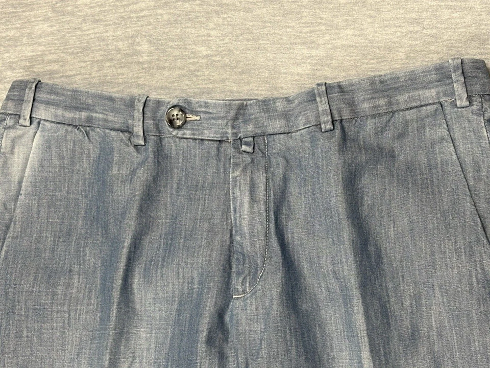 Pantalones Luigi Borrelli Beverello Para Hombre 33 Azul 34x35 Ligeros Nápoles Italia Foto 3 de 4