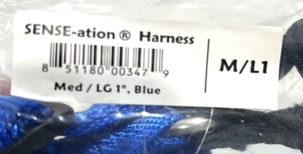 Dog Harness Training/Walking Medium/Large 1" Blue SENSE-ation® No-Pull