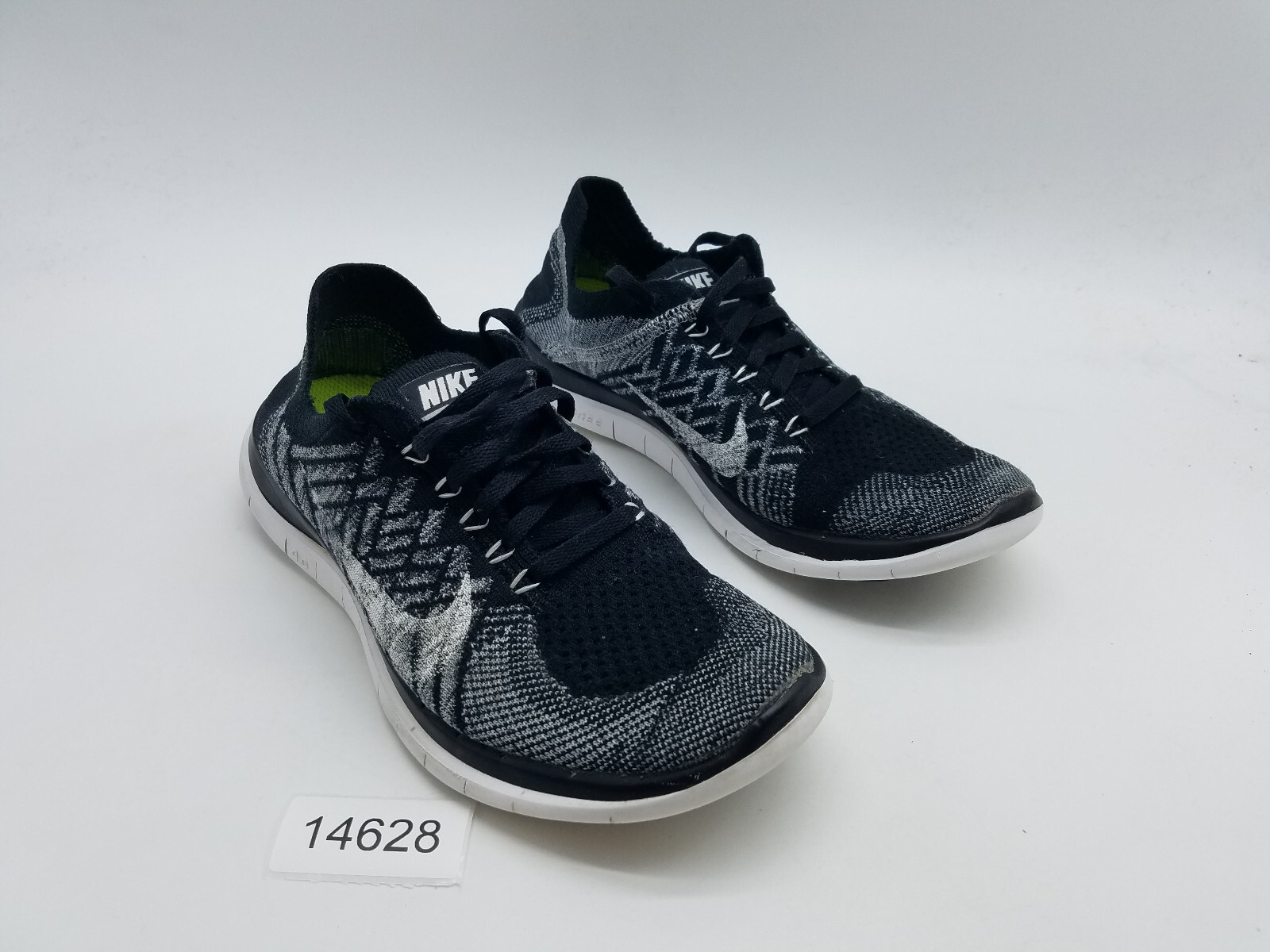 Nike Free Flyknit Women's Size Running Shoes Black White