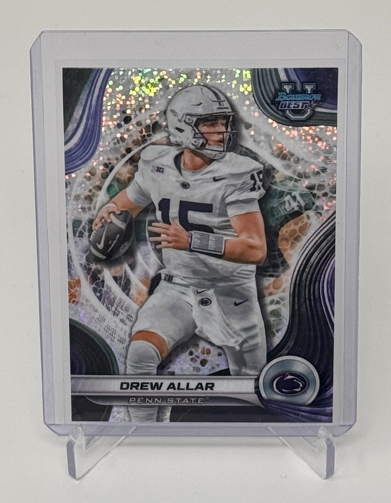2024 Bowman's Best University Drew Allar Speckle Refractor #3 Penn State SP