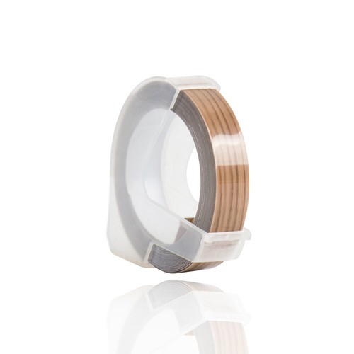 WOOD EFFECT embossing 3D tape 9mm by 3m for DYMO Omega embosser