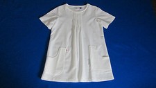 Womens white shirt top scrub uniform nurse 3/4 long or short sleeve NEW