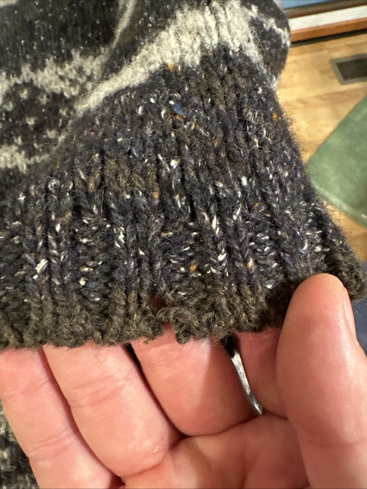 Eastern Mountain Sports Sweater Mens Lg Pullover Thick Nordic 90% wool 10% silk - Image 4 of 4