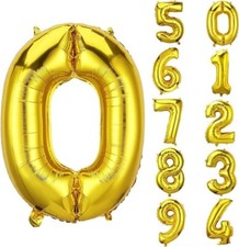 32" Gold Letter Number Foil Balloon Birthday Wedding Celebration Party Decor