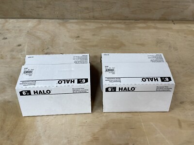 (2x) Halo 310P Cooper Lighting 6'' Black Recessed Lighting Trim