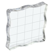 2"x2" Acrylic Stamp Block w/ Grid Clear Mounting Block for Scrapbooking