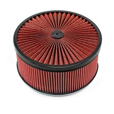 Chevy Small Block Hi Flow Black Air Cleaner 14x6 Drop Base 327 350 383 400