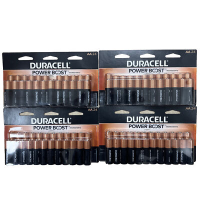 LOT OF 96 Duracell CopperTop 1.5V AA Alkaline Batteries -24X4=96  TOTAL EXP 2034