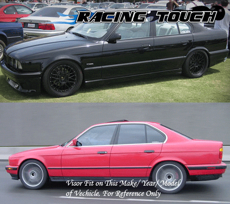Window Visor Rain Guard BMW E34 5 Series 525i 530i 1988-1992 1993 1994 1995 1996 - Picture 7 of 7