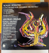 Sessions: Concertino for Chamber Orchestra / Crumb: Songs, Drones..VG++