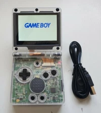 Nintendo Game Boy Advance GBA SP Clear white System AGS 101 ips v5 lcd