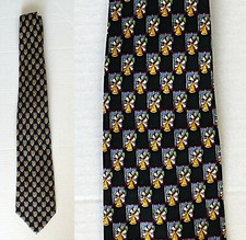 Keith Daniels Navy Blue Christmas Bells Holiday Seasonal Necktie Tie