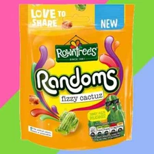 Rowntree's Randoms Fizzy Cactuz Sweets Pouch 130g - fruit flavor sour Gummy