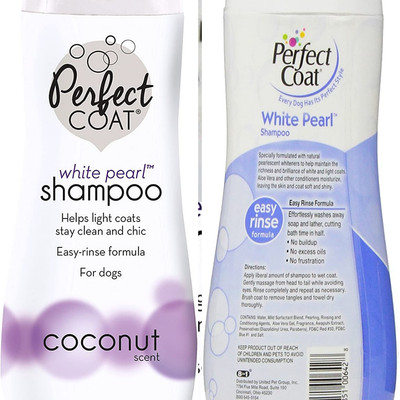 perfect coat white pearl coconut shampoo for dogs