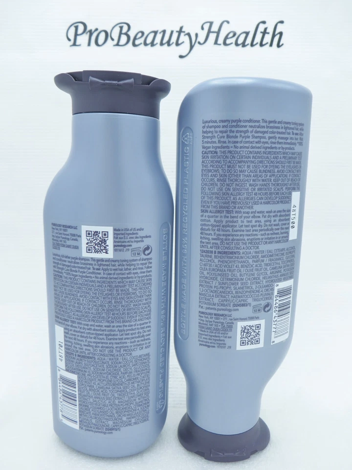 Champú y estado PUREOLOGY STRENGTH CURE RUBIO 9 OZ ¡raspado! Foto 2 de 2