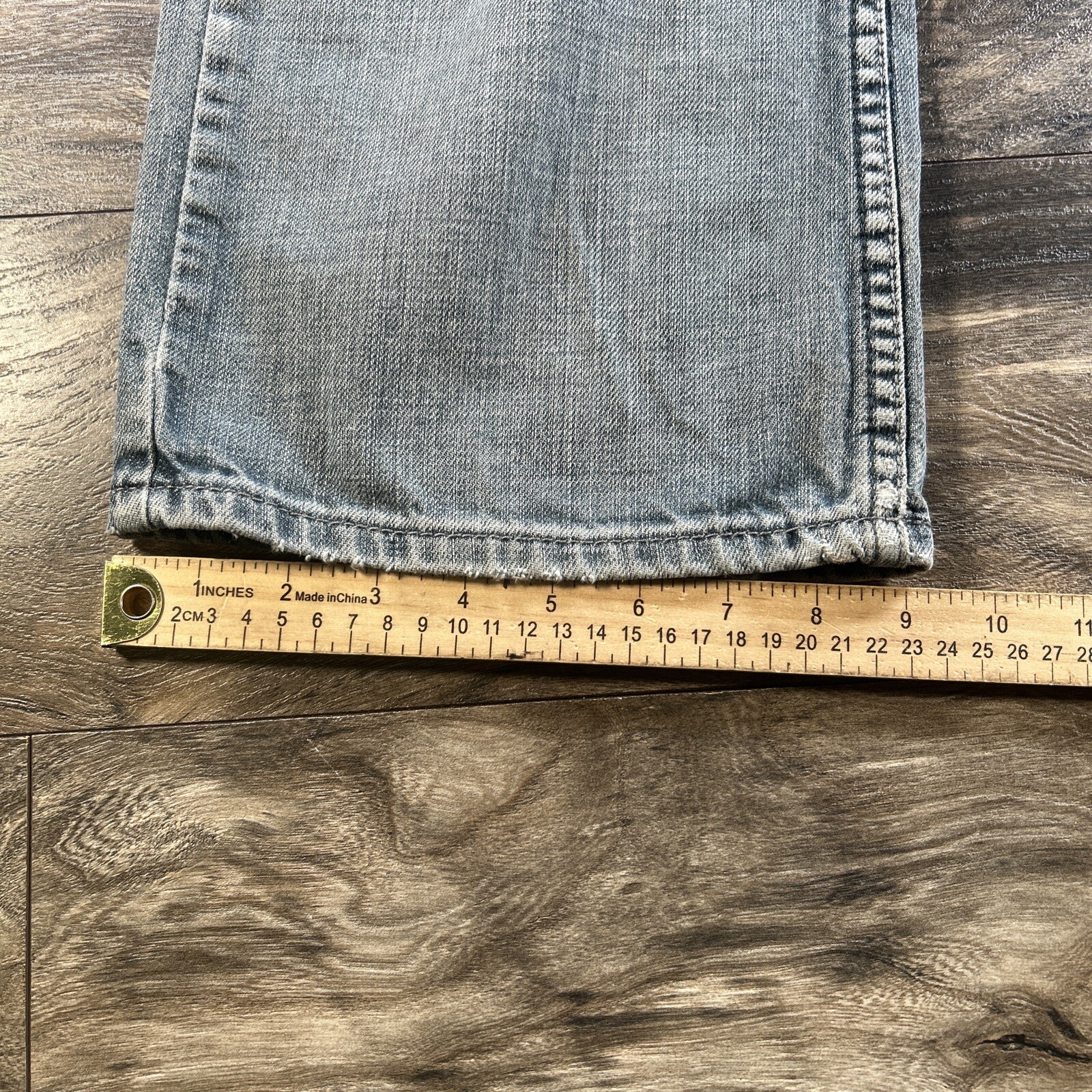 Helix Jeans Mens 34x30 Light Blue Denim Relaxed Bootcut Biker