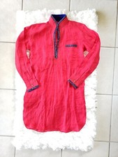   Billon Truly Party Wear Ethnic Formal Shirt Kurta Pakistani Red Blue Velvet- M