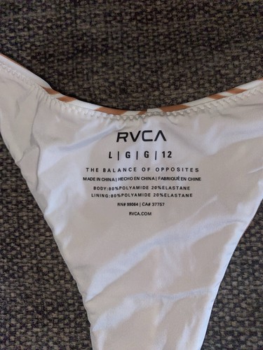 NWT RVCA Women's Standard Medium One Piece Swimsuit, Medium Coverage Racerback L - Picture 2 of 5