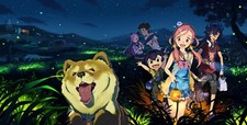 Landscape anime girls boys dog night Custom Gaming Mat Desk