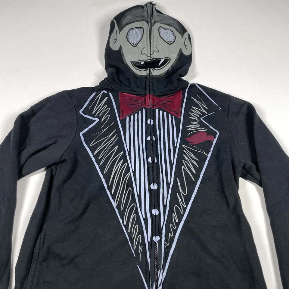 Свитер для мальчиков Tony Hawk размер M на молнии черный с длинным рукавом толстовка с капюшоном вампирский рисунок - Изображение 2 из 4