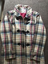 Christopher & Banks Women’s Multicolor Plaid Cotton Blend Coat Jacket Size M