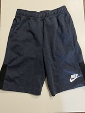 Boy's Youth Nike Sportswear Cotton Polyester Standard Fit Shorts Size L Blue