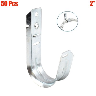 50pcs 2 J Hook Ceiling Wall Mount Route Cat6 Cat5 Network Data Cable Management Ebay