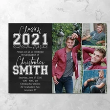 Graduation Party Invitation / Announcement - Varsity - Digital File, You Print