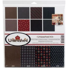 Crafts 12X12 Paper Kit Unleashed Dog Houses Bones Paw Prints Puppy Love Spoiled