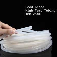 Food Grade Silicone Tube High Temp Tubing White Flexible Hose All Sizes 1 Meter