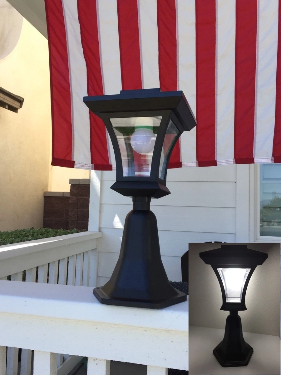 Bright leds solar powered fence gate lamp post light outdoor garden yard deals