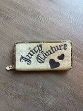 Vintage Juicy Couture Y2K Velour Zip Around Wallet with Hearts
