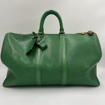 LOUIS VUITTON Keepall 45 Epi Green Boston Bag M42974 Authentic 111900010