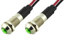 PL8B-120 Alpinetech 8mm 120V AC LED Metal Indicator Pilot Light (Pack of 2)