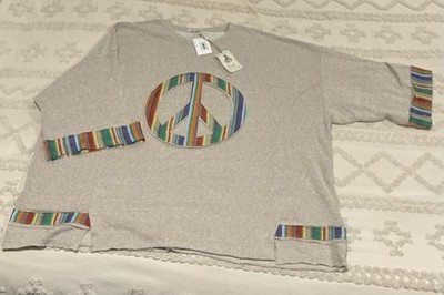 Easel Serape Peace Sign Shirt (BOUTIQUE)