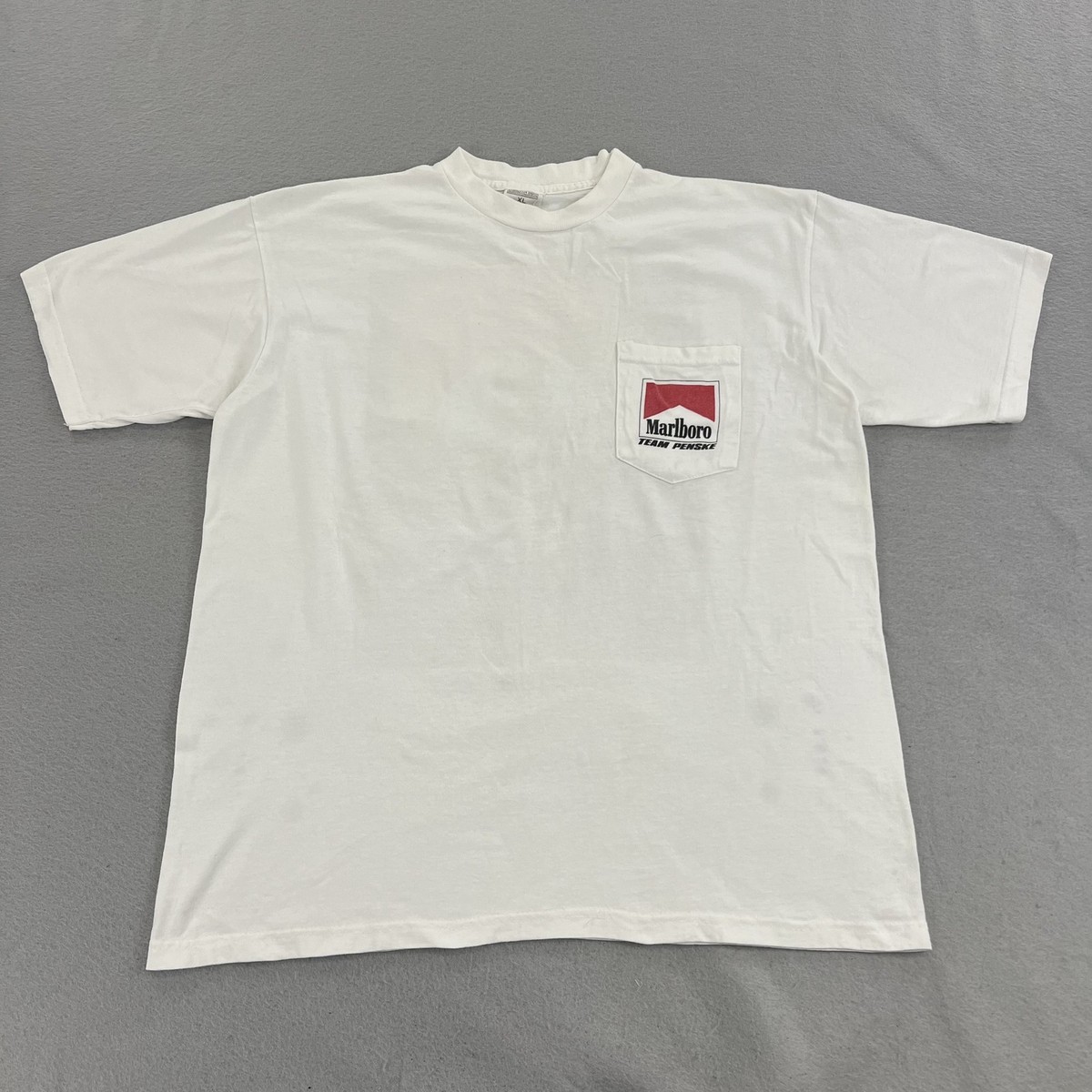 Vintage Marlboro Team Penske Shirt Mens XL White Racing Toronto 95